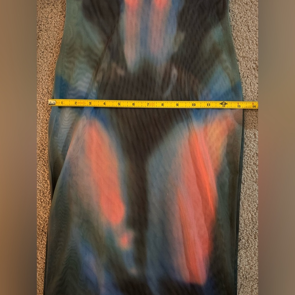 Callie's Infer-Red Sheer Body Dress - Picture 6 of 7